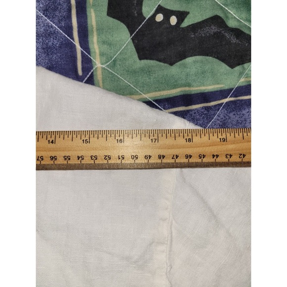 Vintage Linen Shirt Focus USA Button Front Women's XL Garden Patches Embroidered - Picture 13 of 16